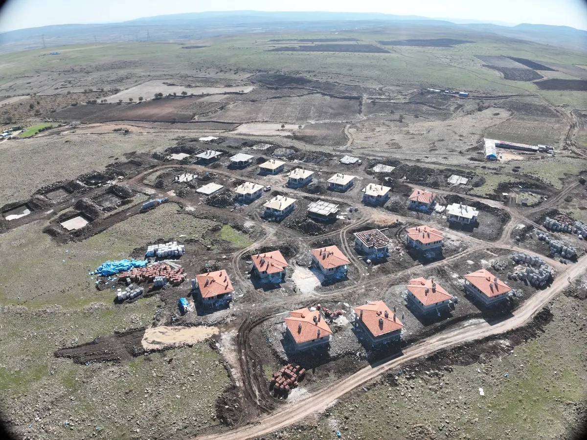 Gaziantep 2.Etap 500 Deprem Konut Yapım İşi saha görünümü